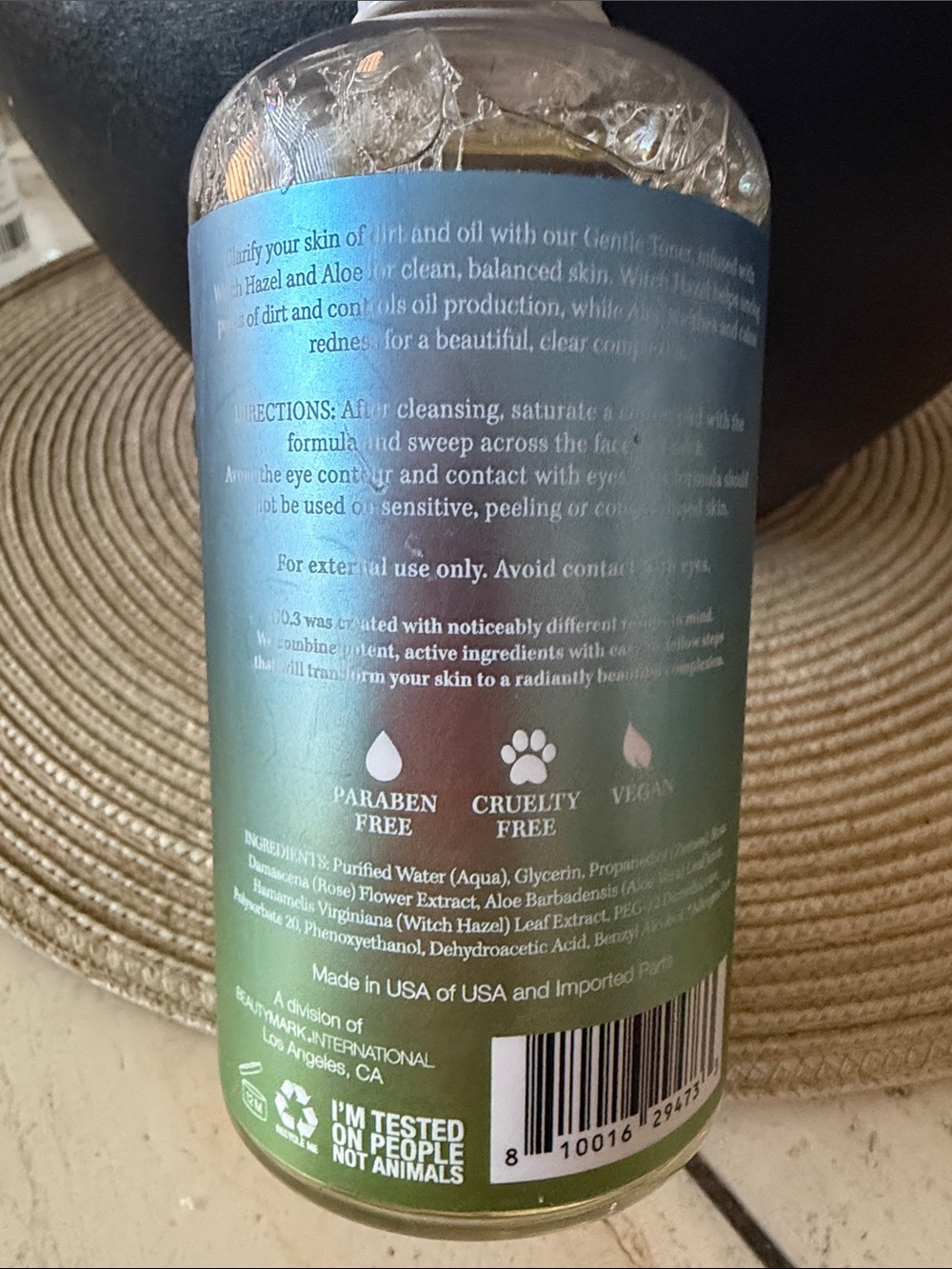 Gentle Face Toner with Witch Hazel & Aloe – Green/Blue - Picture 3 of 8